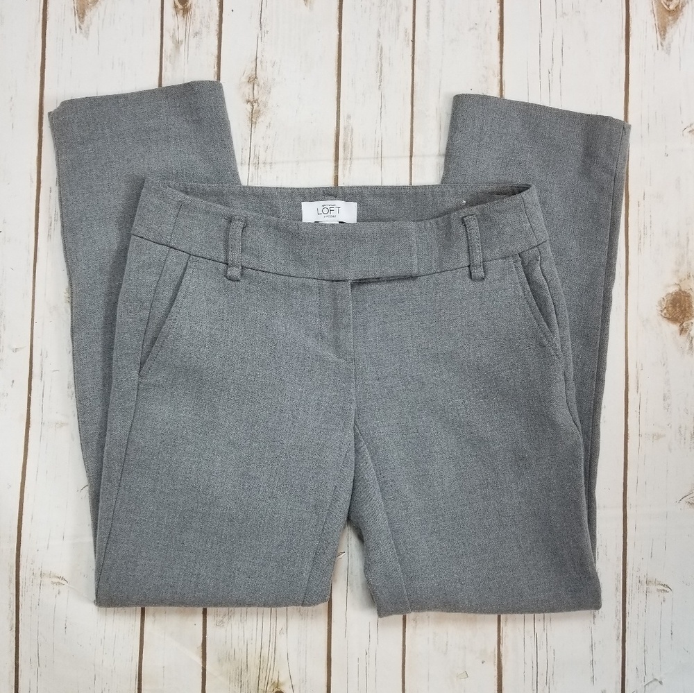 Loft | Light Heather Grey Slacks